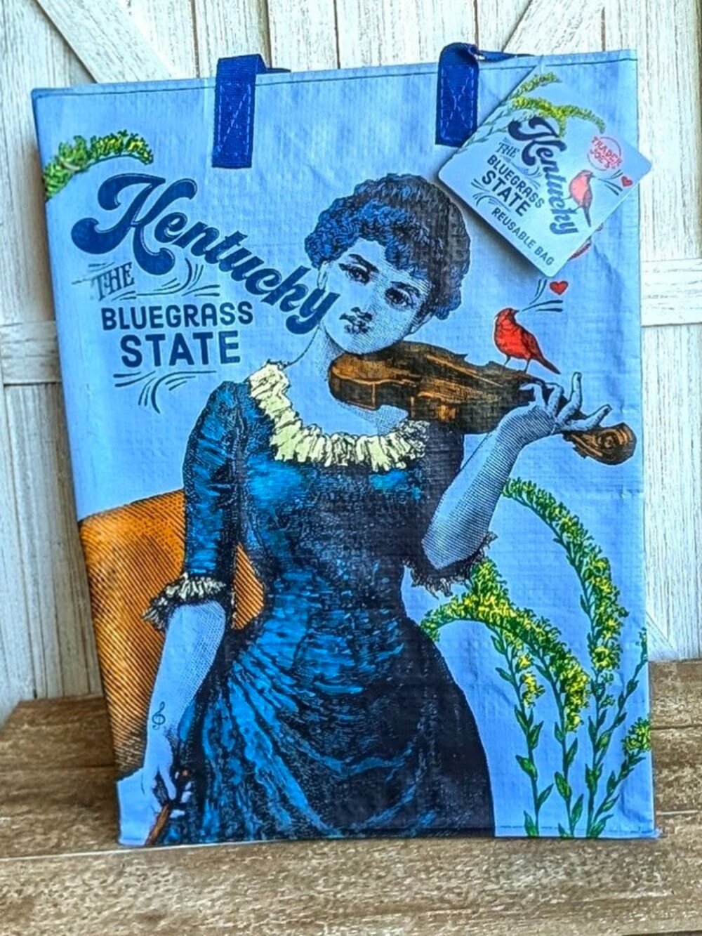 Trader Joe’s Kentucky "The Blue Grass State" Reusable Grocery Tote